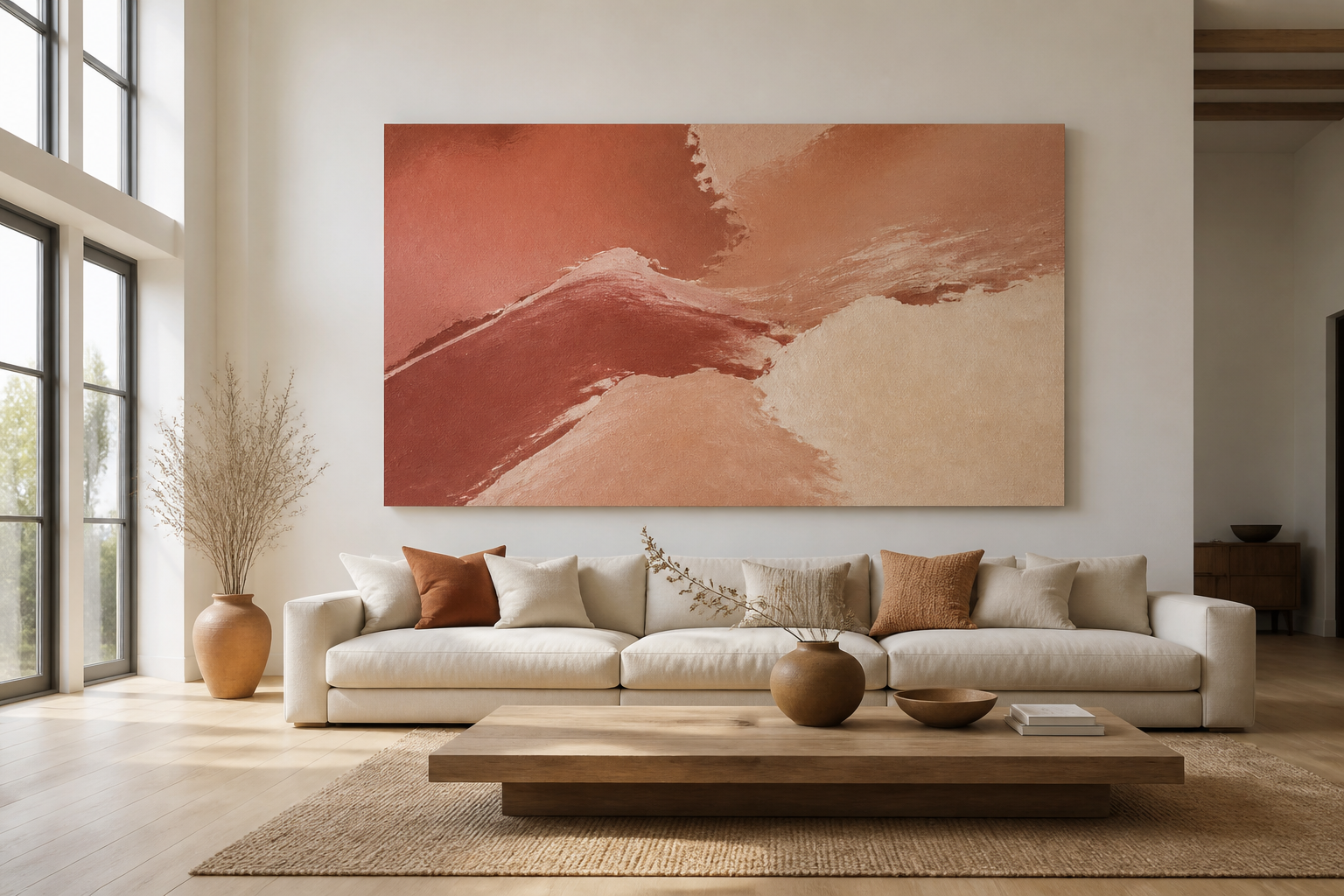 Large Canvas Prints in a Living Room