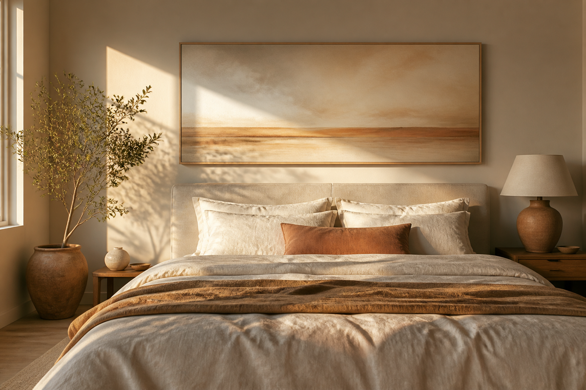 Portrait vs. Landscape Prints: How Orientation Shapes Your Bedroom Walls