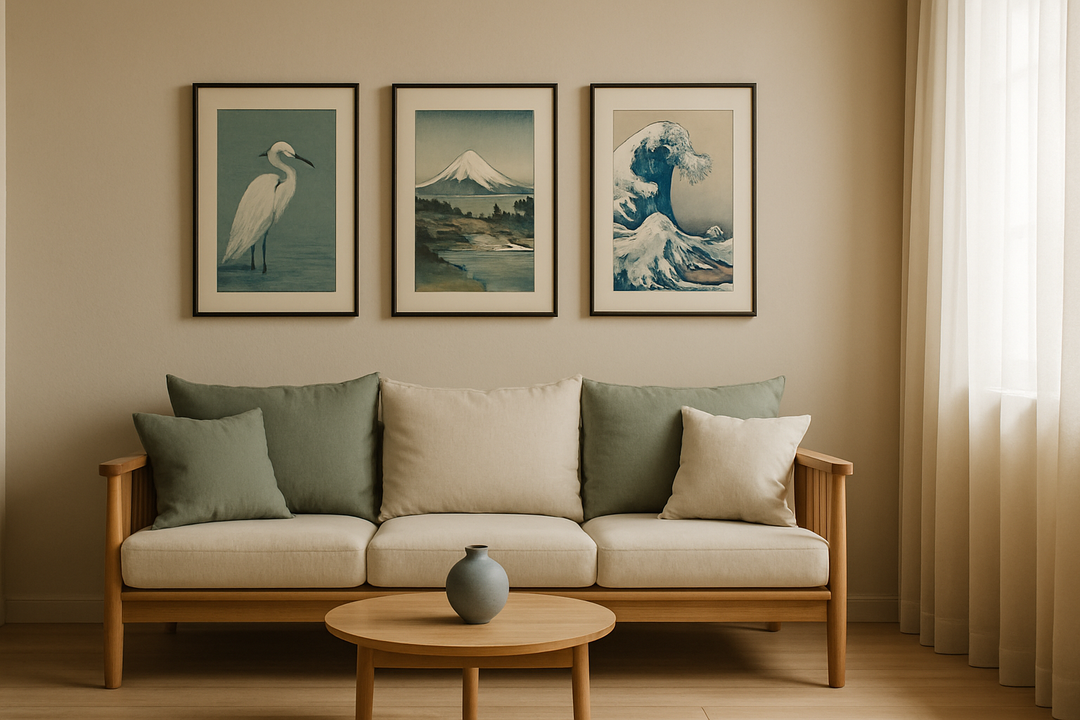 How to Style Japanese Woodblock Prints in a Living Room: Room-by-Room Guide