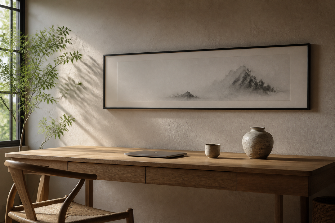 Zen Office Decor: How Japanese Wall Art Creates a Calmer Workspace