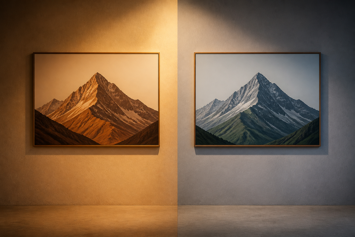 Warm vs. Cool Bedroom Wall Art: How Colour Temperature Shapes Atmosphere