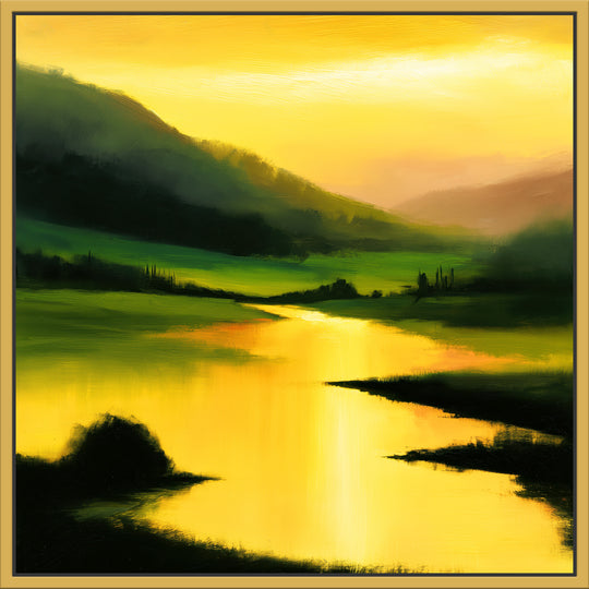 Large Golden River Canvas Print