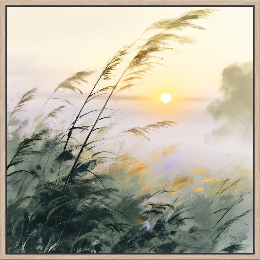 Sunrise Reed Canvas Print