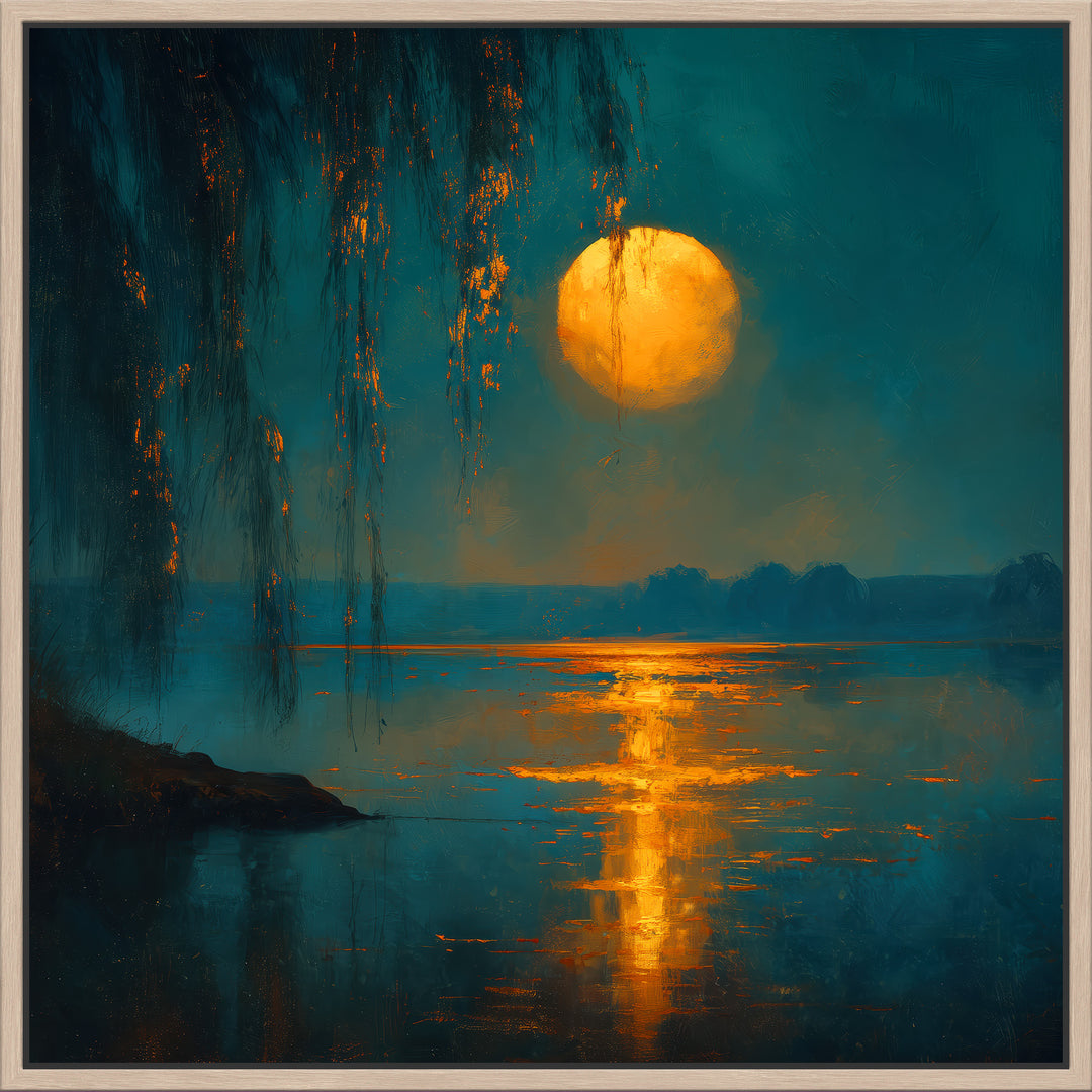 Moonlit Lake Canvas Print