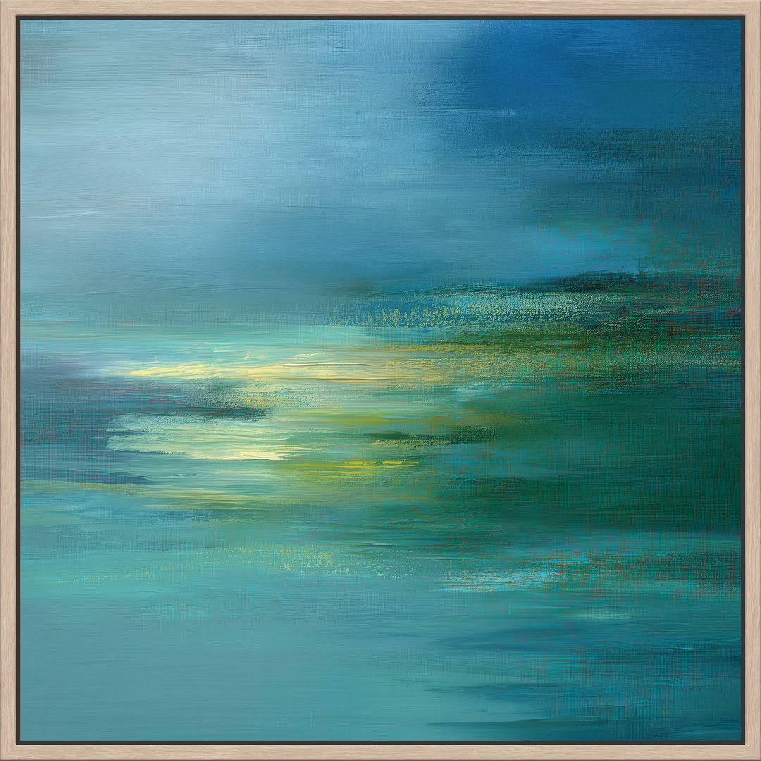 Teal abstract canvas print