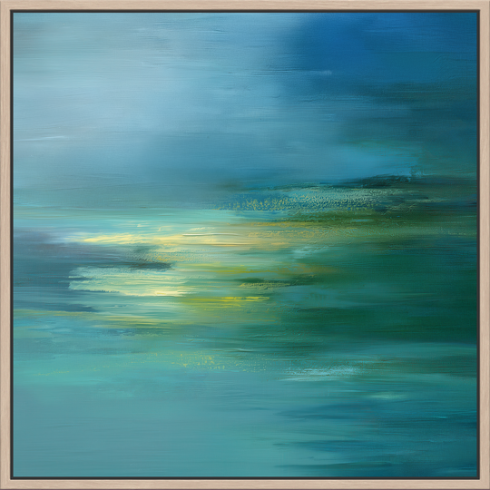 Teal abstract canvas print