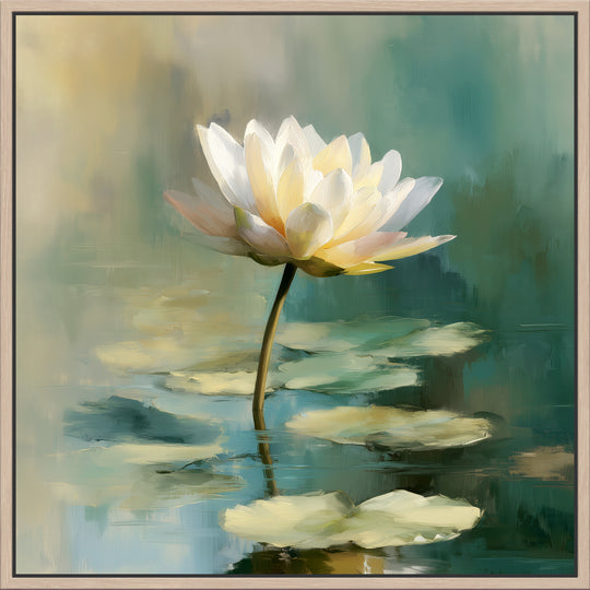 Large White Lotus Canvas Print