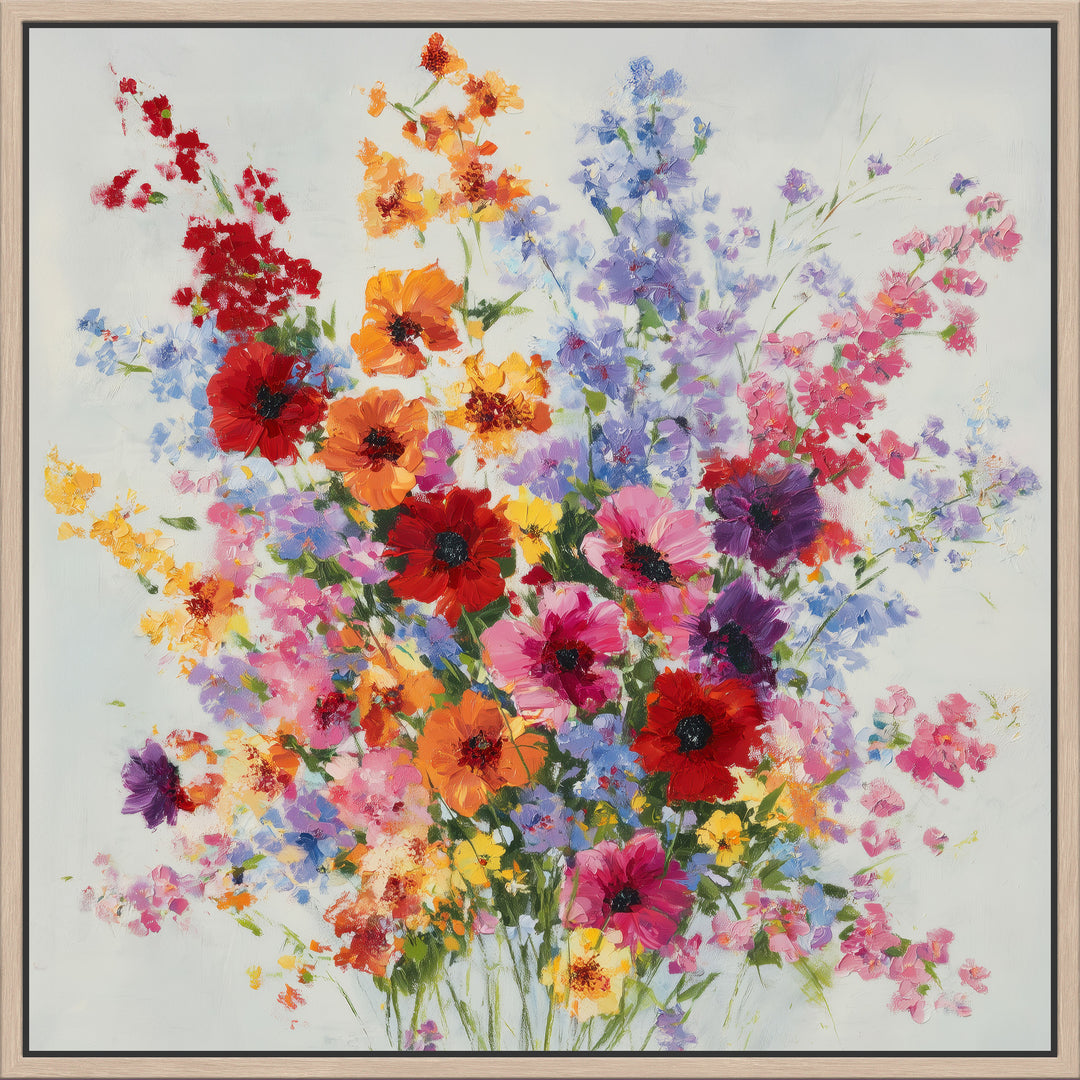 Colorful Wildflower Bouquet Canvas Print