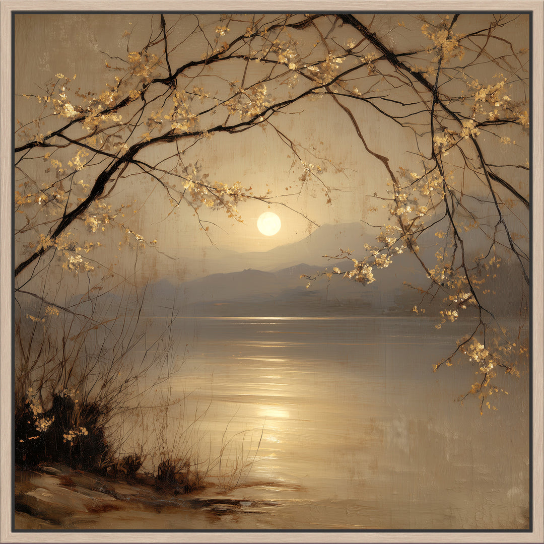 Large Golden Blossom Canvas Print