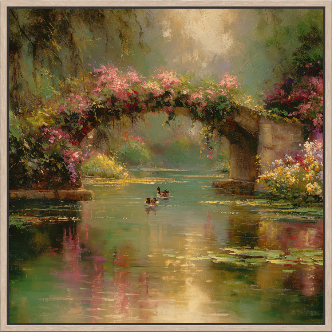 Garden Bridge Canvas Print