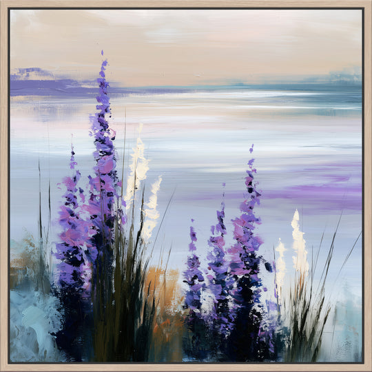 Large Purple Floral Canvas Print