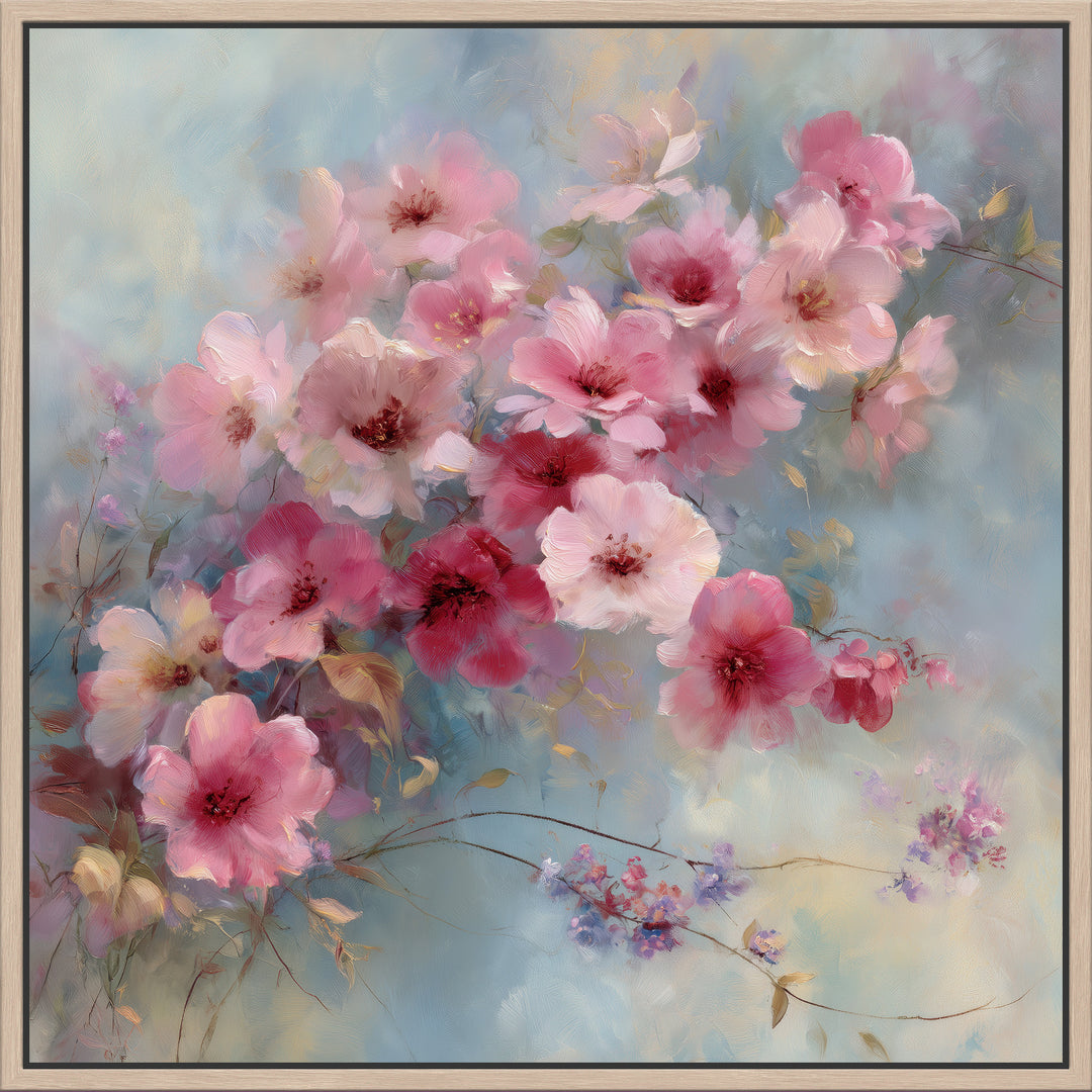 Soft Pink Floral Canvas Print
