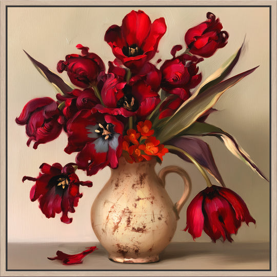 Large Red Tulip Canvas Print