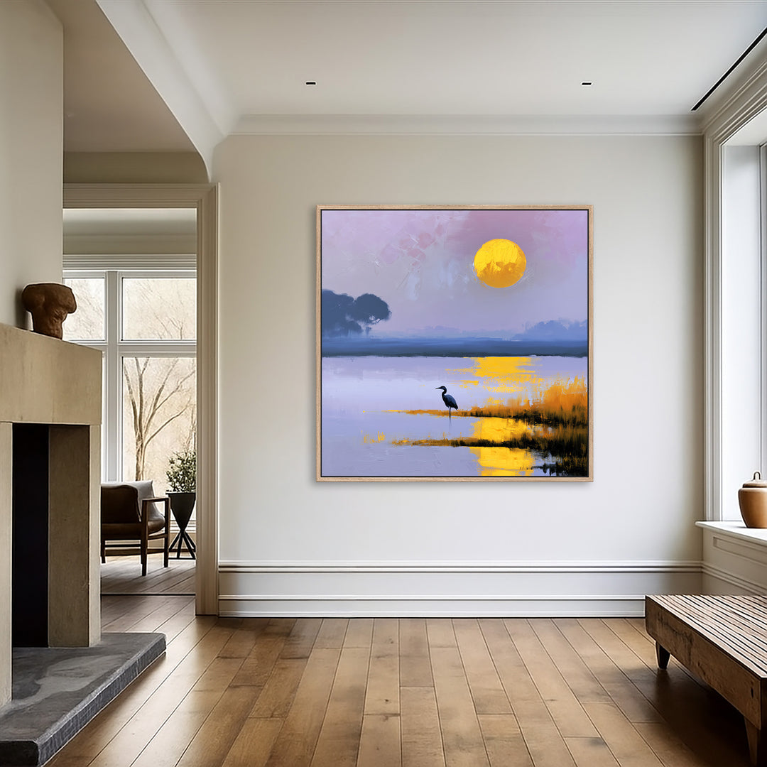 Large Heron Canvas Print