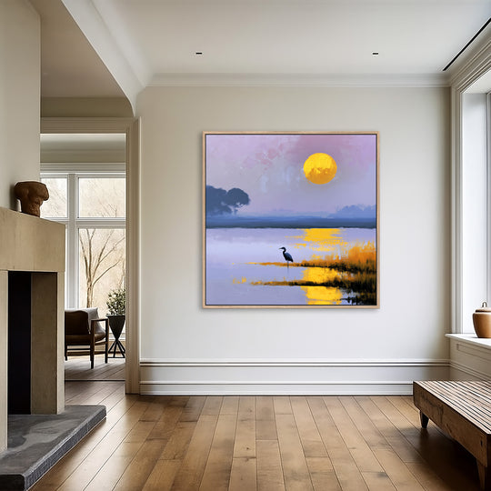 Large Heron Canvas Print