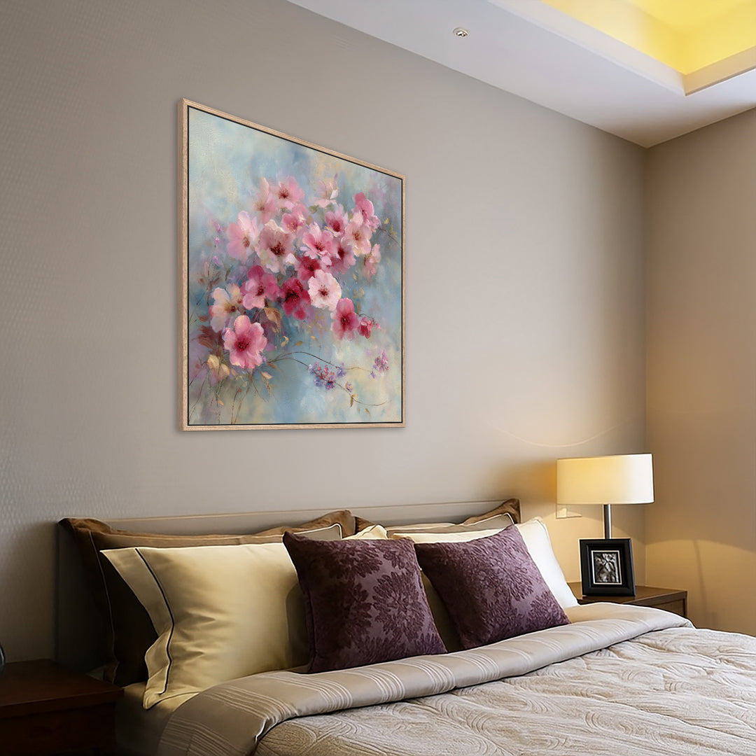 Soft Pink Floral Canvas Print