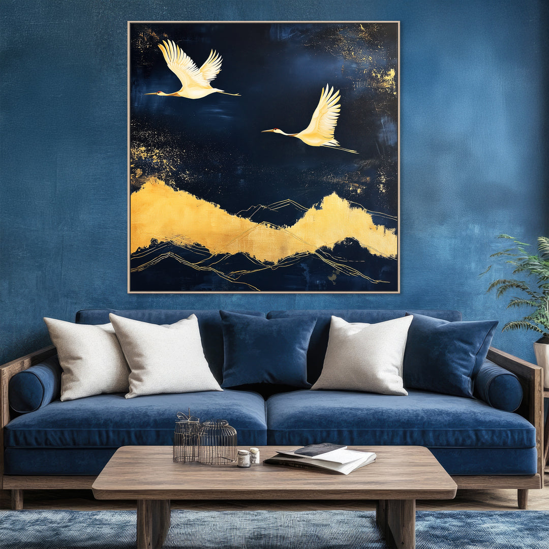 Large Crane Canvas Print