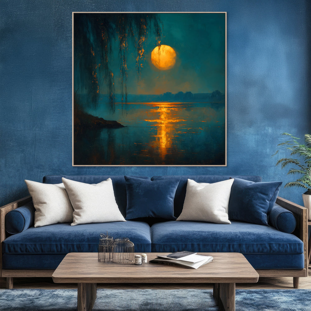 Moonlit Lake Canvas Print
