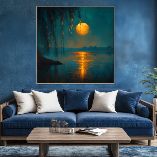 Moonlit Lake Canvas Print