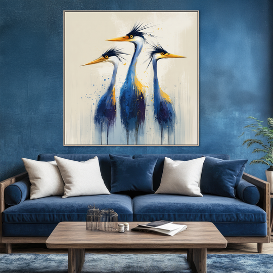 Blue heron canvas print