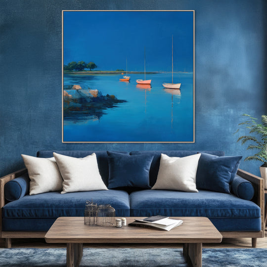 Sailboat Harbor Canvas Print