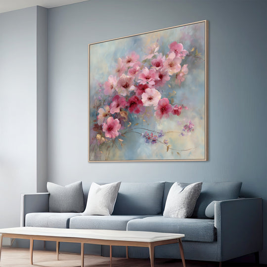 Soft Pink Floral Canvas Print