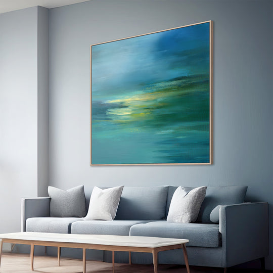 Teal abstract canvas print