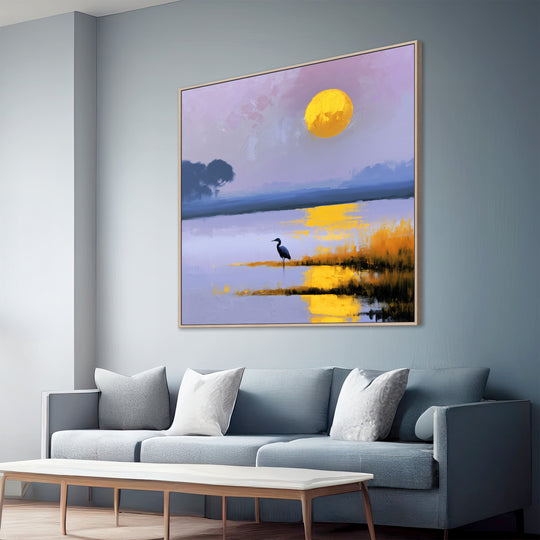 Large Heron Canvas Print