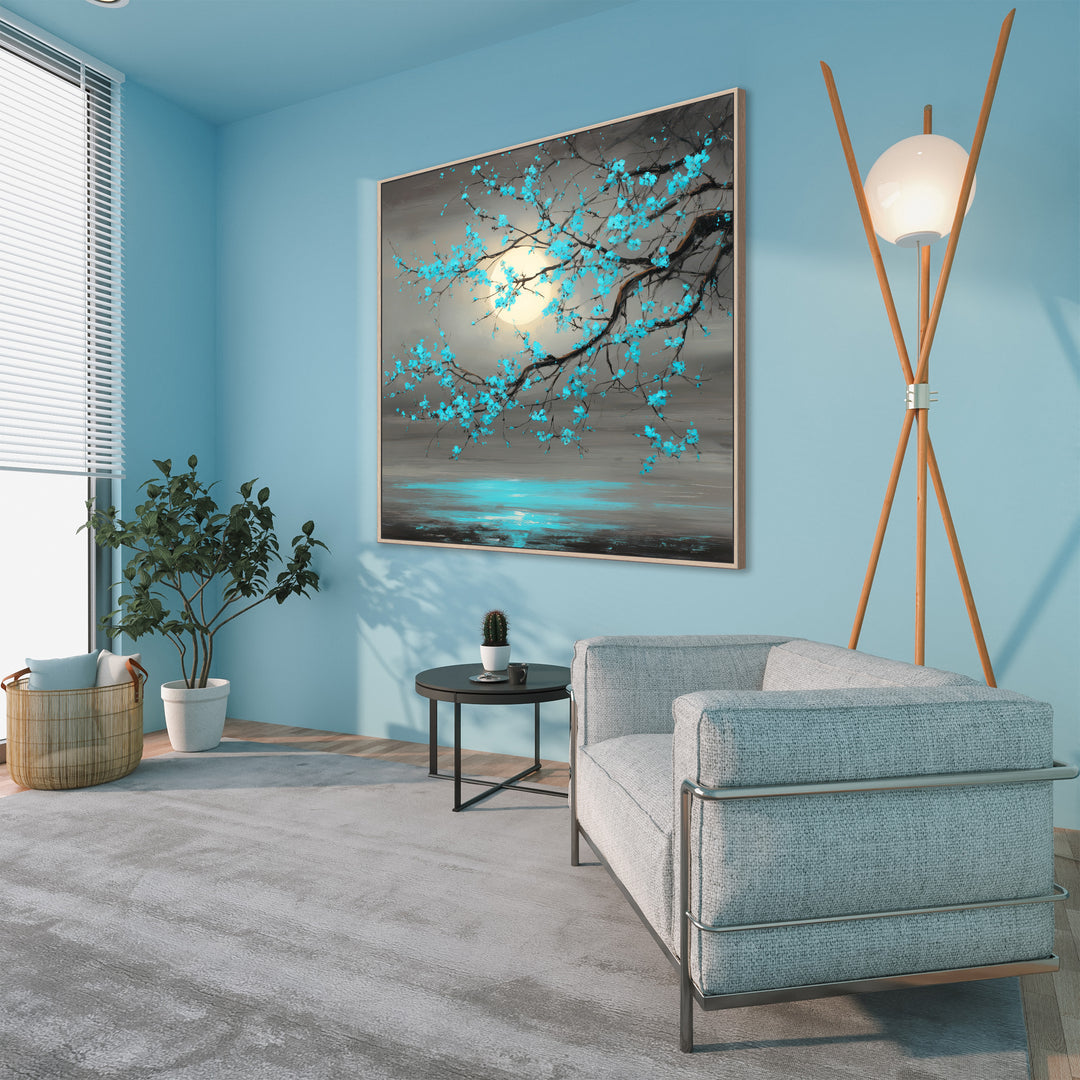 Turquoise Blossom Canvas Print