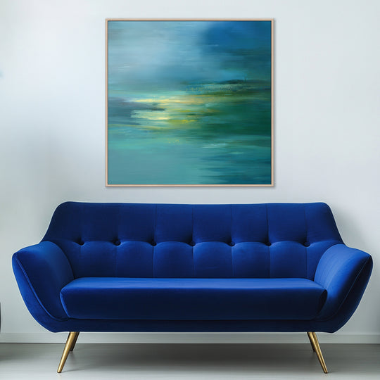Teal abstract canvas print