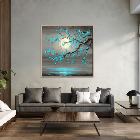 Turquoise Blossom Canvas Print