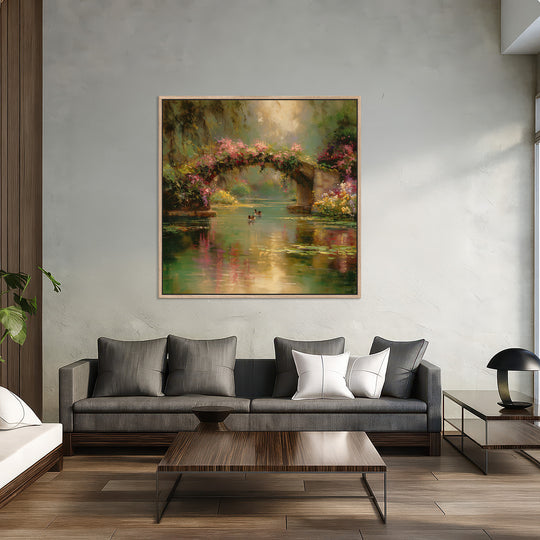 Garden Bridge Canvas Print