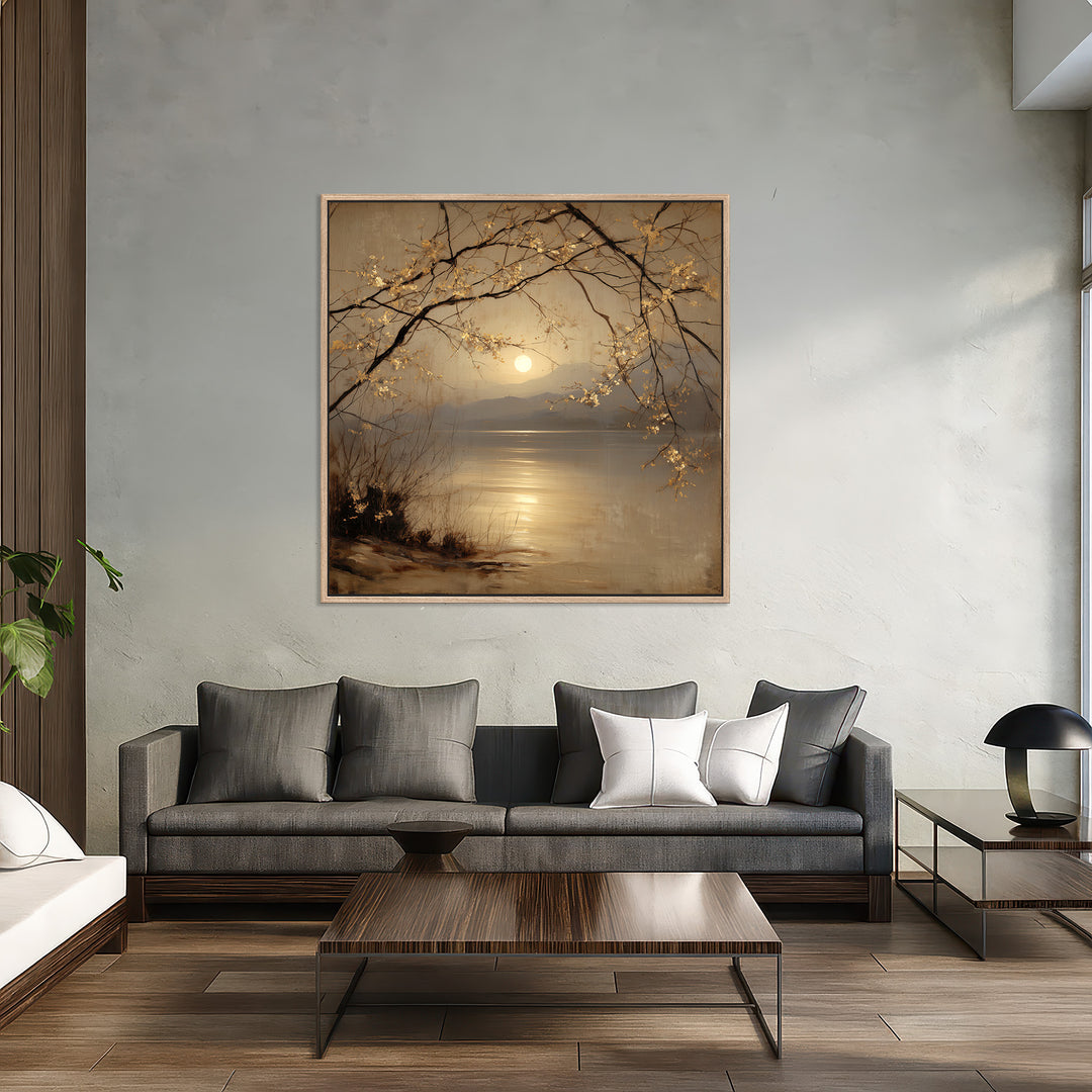 Large Golden Blossom Canvas Print