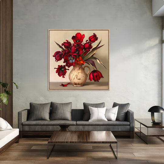 Large Red Tulip Canvas Print