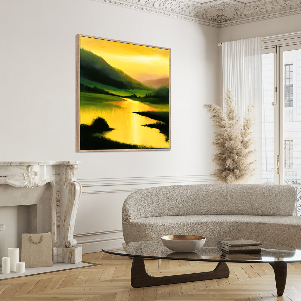 Large Golden River Canvas Print