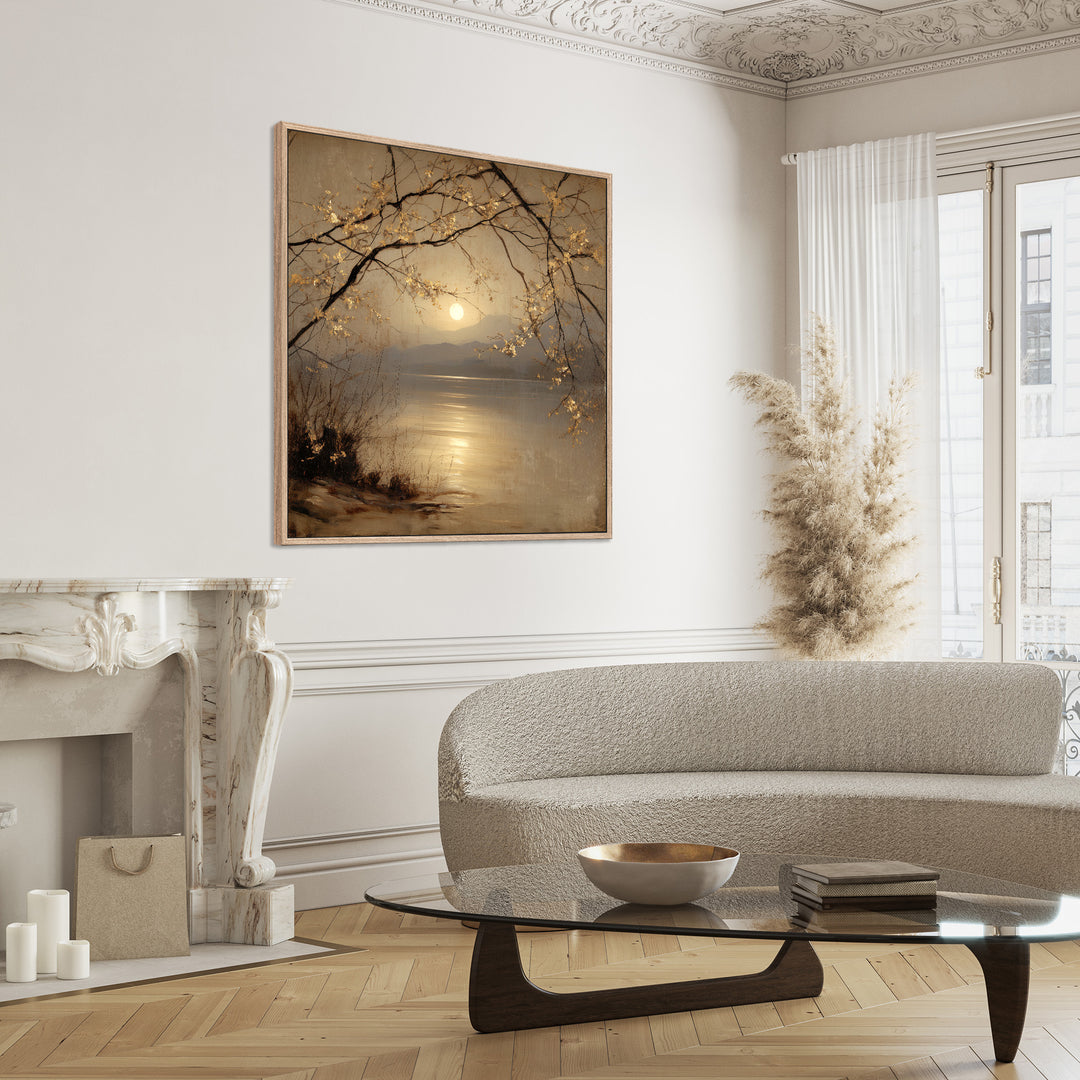 Large Golden Blossom Canvas Print