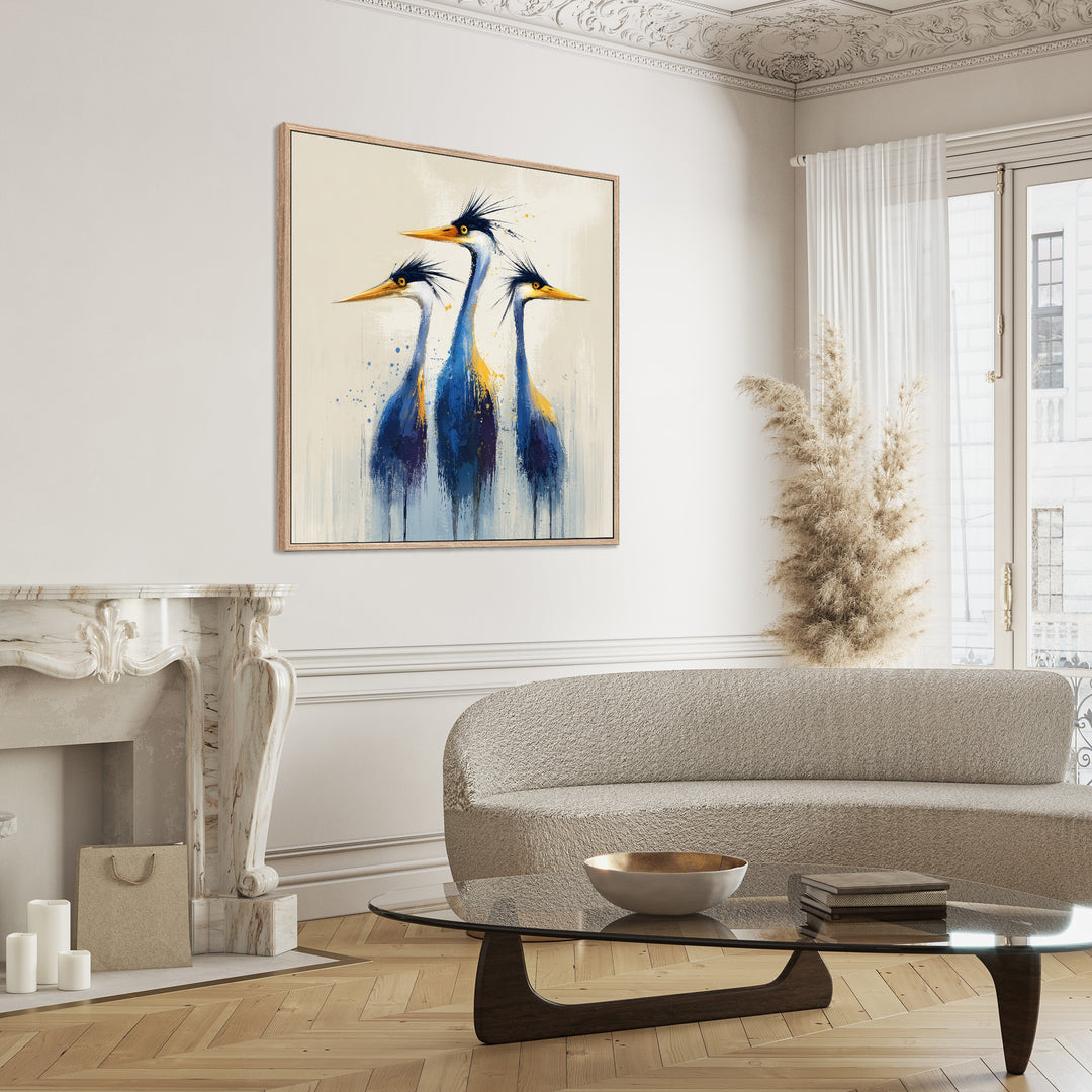 Blue heron canvas print