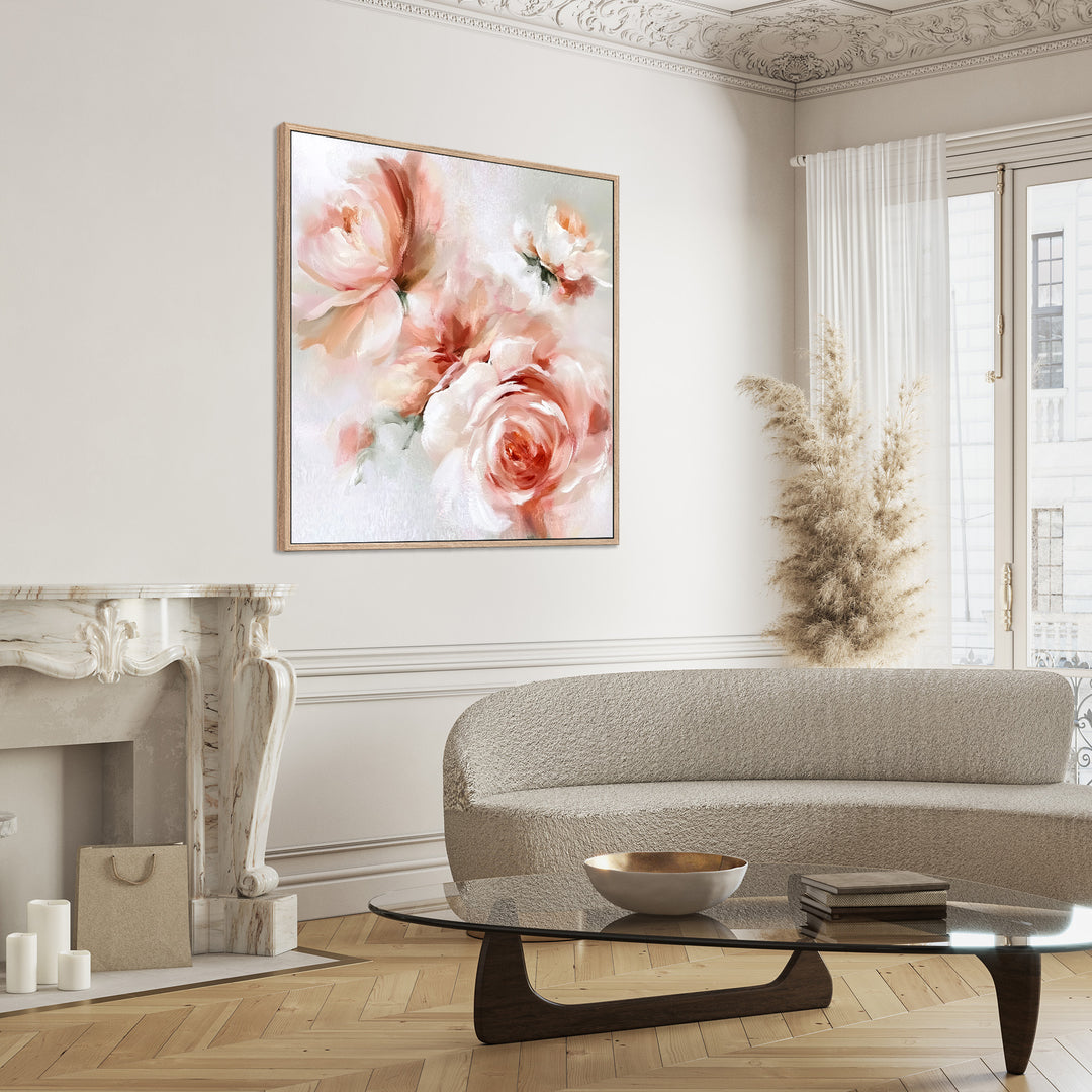 Large Pink Rose Canvas Print