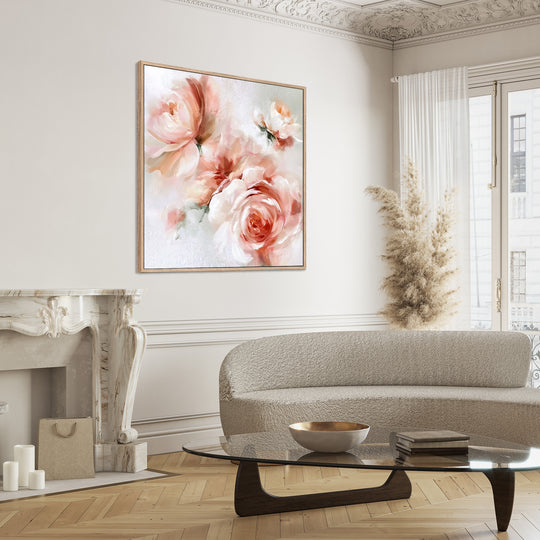 Large Pink Rose Canvas Print