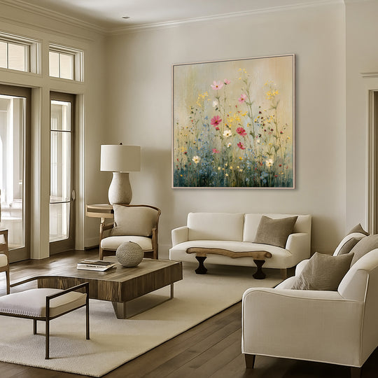 Botanical meadow wall art