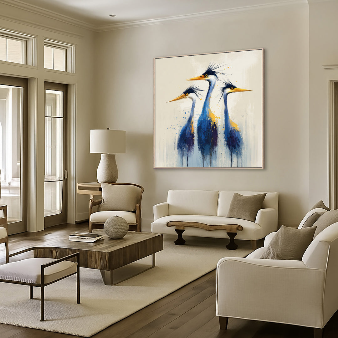 Blue heron canvas print