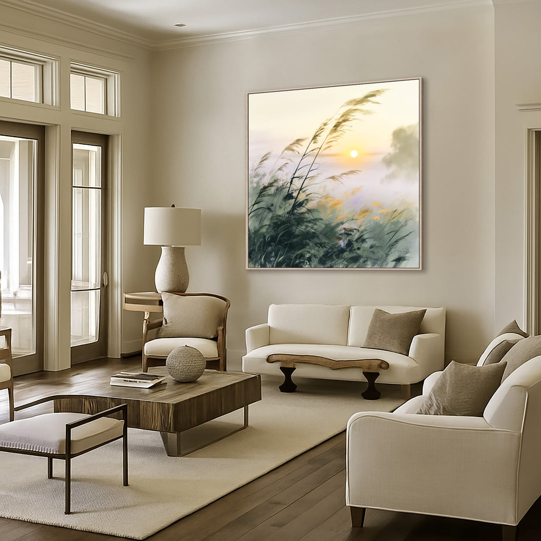 Sunrise Reed Canvas Print