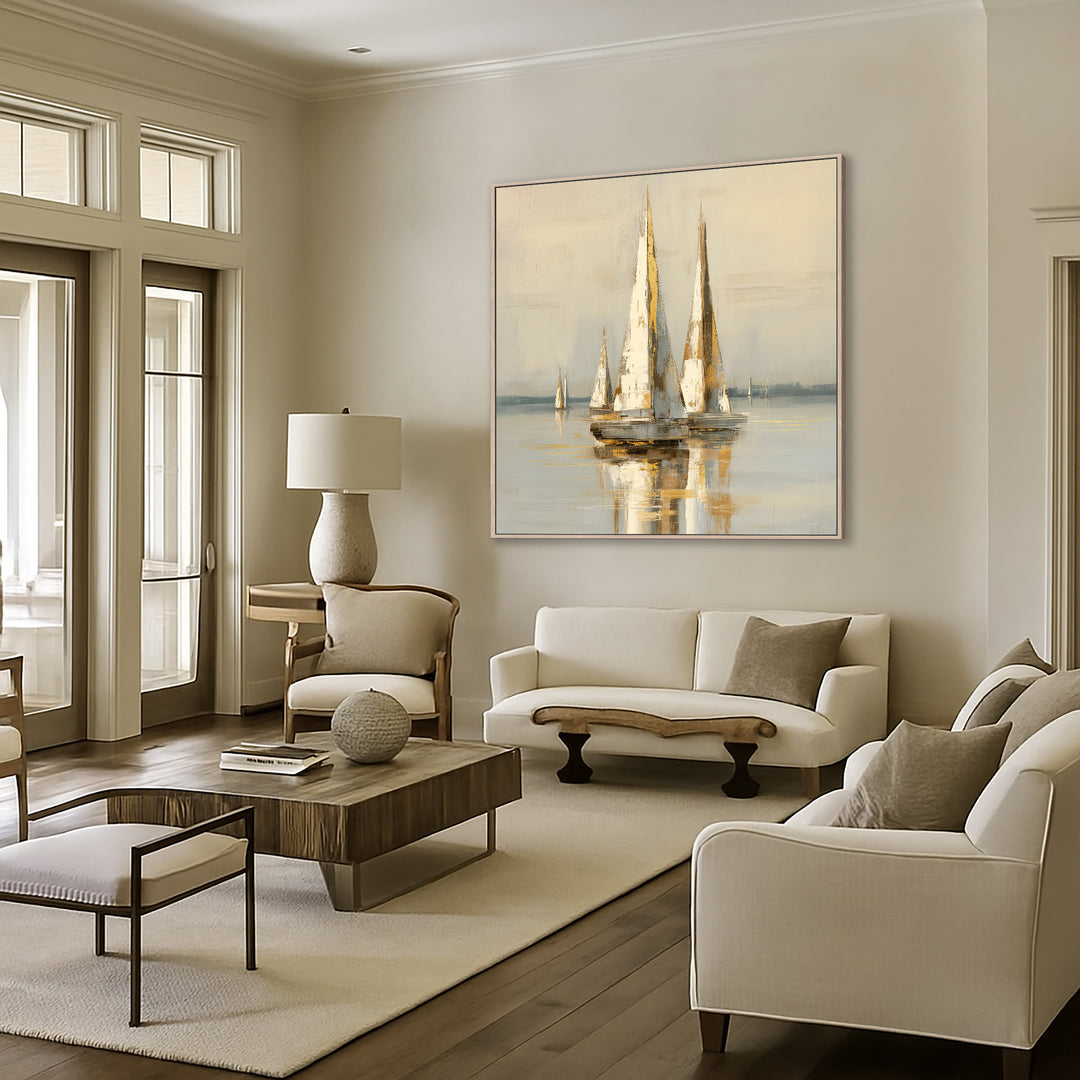 Sailboat Coastal Canvas Print