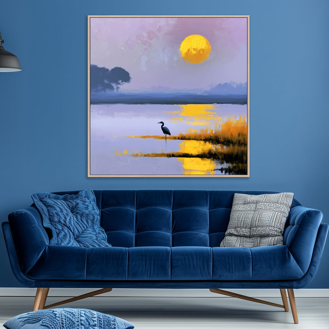 Large Heron Canvas Print