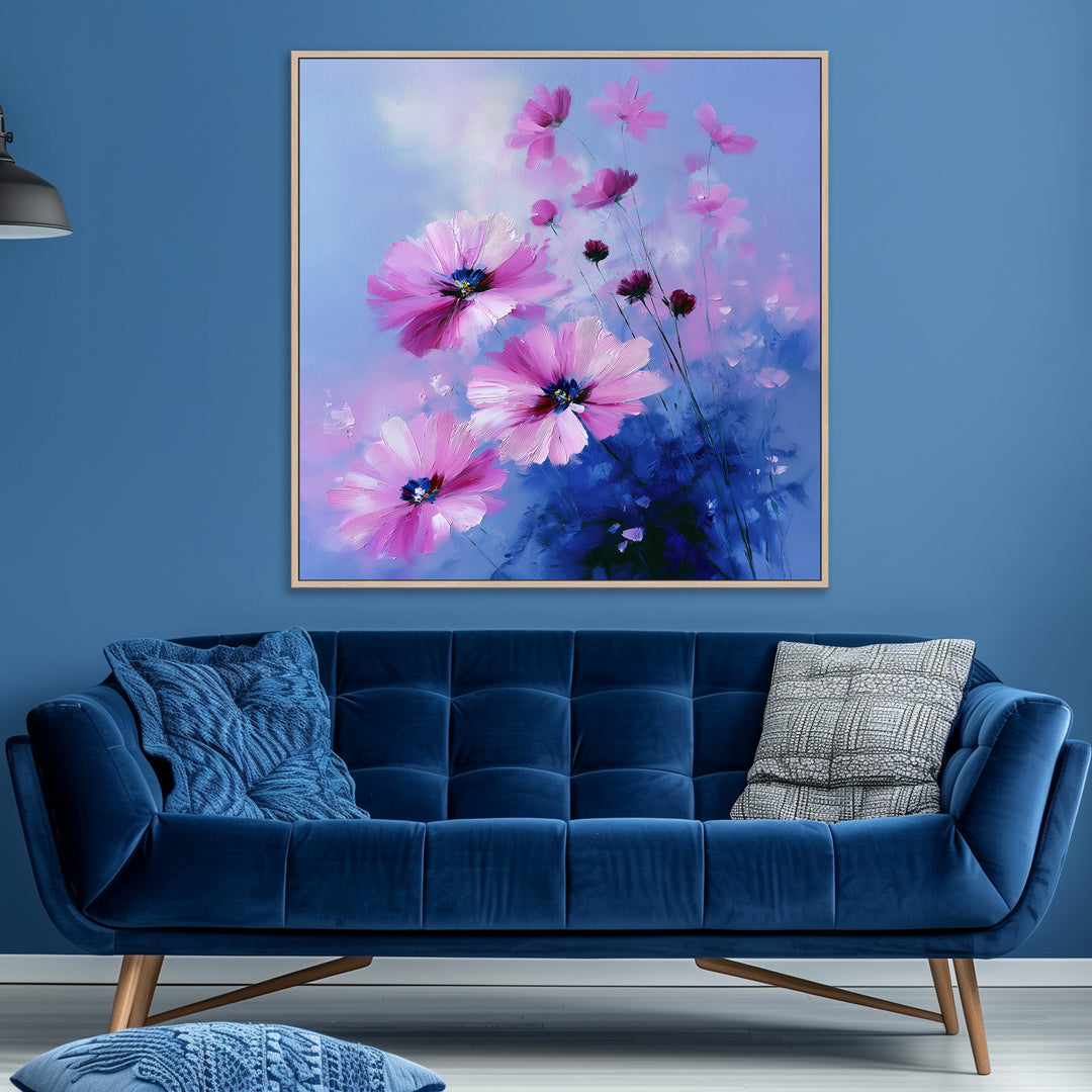 Large Pink Cosmos Canvas Print