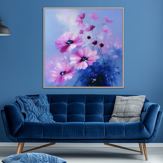 Large Pink Cosmos Canvas Print