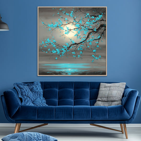 Turquoise Blossom Canvas Print