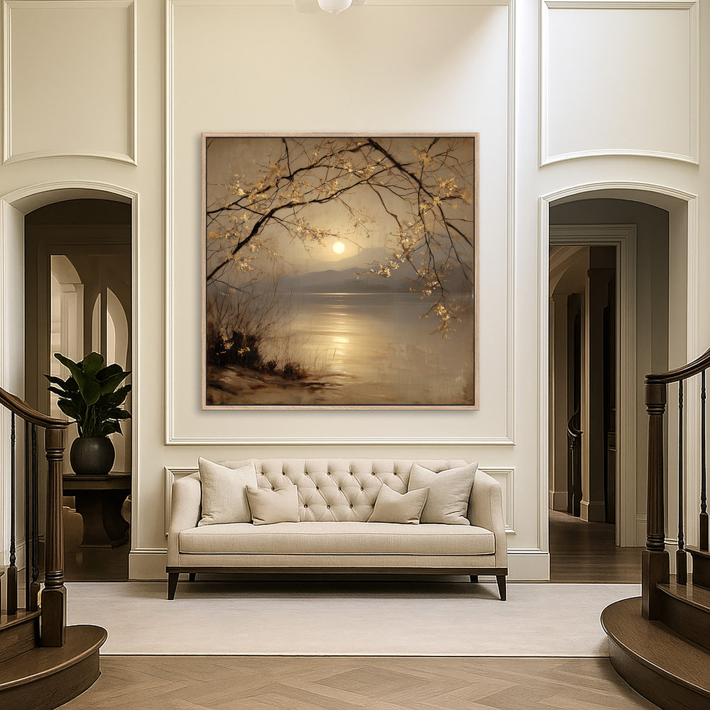 Large Golden Blossom Canvas Print