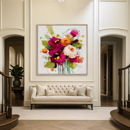 Abstract Floral Canvas Print