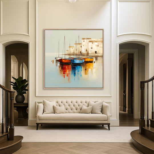 Coastal Harbour Canvas Print